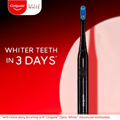 Cepillo de dientes sónico Colgate Optic White Pro Series, color negro, con batería - Caja imperfecta