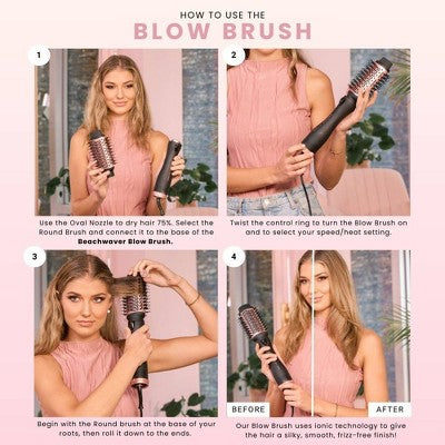 Cepillo para alisar el cabello BEACHWAVER Co. Midnight Rose - Imperfect Box