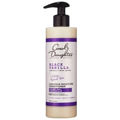 Acondicionador hidratante Carol's Daughter Black Vanilla Moisture &amp; Shine con manteca de karité para cabello seco, 355 ml (12 onzas líquidas) - Nuevo