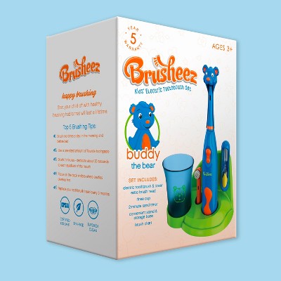 Cepillo de dientes eléctrico infantil Brusheez Buddy the Bear - Caja imperfecta