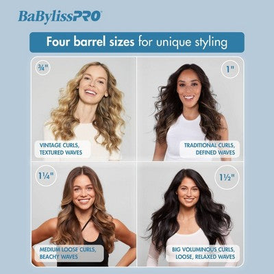 Rizador de pelo de nano titanio BaBylissPRO azul - Caja imperfecta