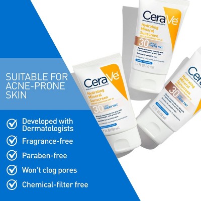CeraVe Hydrating Mineral Tinted Face Lotion SPF 30 Deep 1.7 fl oz - Missing Box