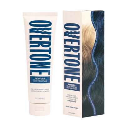 Overtone Indigo Iris Daily Conditioner- Semi-Permanent Blue Hair Color 4.5 oz - New