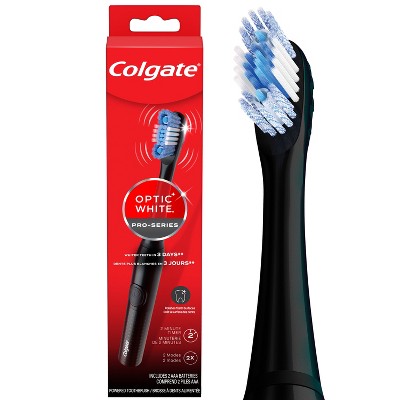Cepillo de dientes sónico Colgate Optic White Pro Series, color negro, con batería - Caja imperfecta