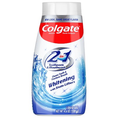 Pasta dental y enjuague bucal Colgate 2 en 1 con gel blanqueador, 127 g (nuevo)
