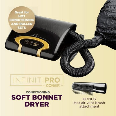 Secador de pelo Conair InfintiPro Soft Bonnet dorado - Caja imperfecta
