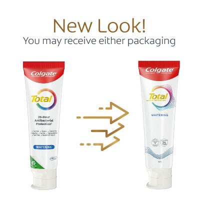 Pasta dental blanqueadora Colgate Total Active Prevention, menta, 147 ml (paquete de 2) - Caja imperfecta