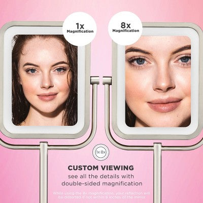 Espejo de maquillaje LED Conair plateado - Caja imperfecta