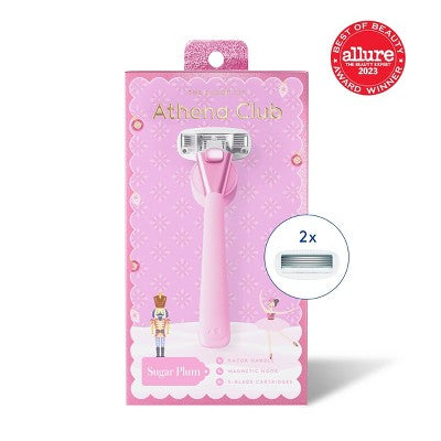 Kit de afeitadora Athena Club de 5 hojas color ciruela para mujer - Nuevo