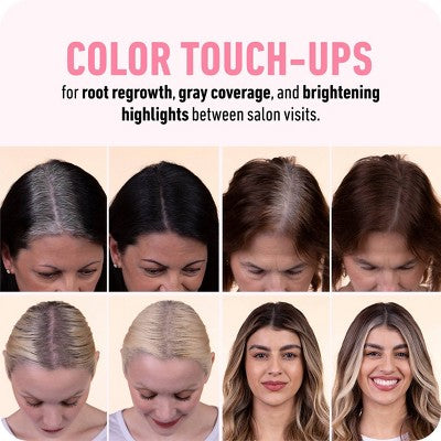 Polvo para retocar raíces BOLDIFY con brocha, cubre el cabello fino y las canas, rubio claro resistente al agua - Imperfect Box