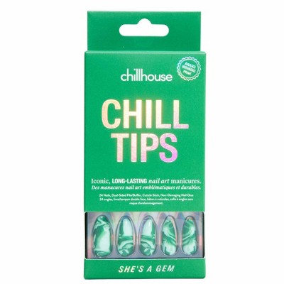 Chillhouse Chill Tips Press-On Fake Nails Shes a Gem 24ct - New