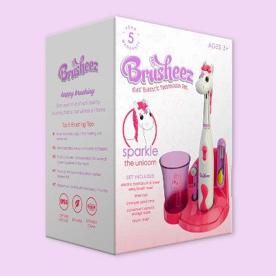 Cepillo de dientes eléctrico infantil Brusheez Sparkle the Unicorn - Caja imperfecta