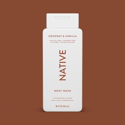 Jabón corporal Native sin sulfatos, coco y vainilla, 500 ml (18 onzas líquidas) - Envase imperfecto