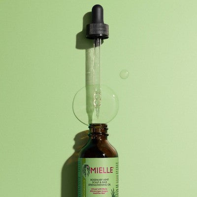 Aceite Mielle Organics de romero y menta para el cuero cabelludo y el cabello, fortalecedor, 2 onzas líquidas - Nuevo