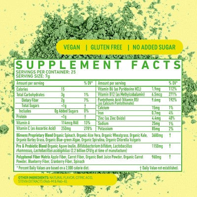 8Greens Super Greens Powder 175g - New