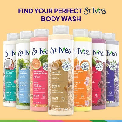 Jabón corporal natural vegetal de avena y manteca de karité St. Ives, 677 ml (22 oz líq.) - Envase imperfecto