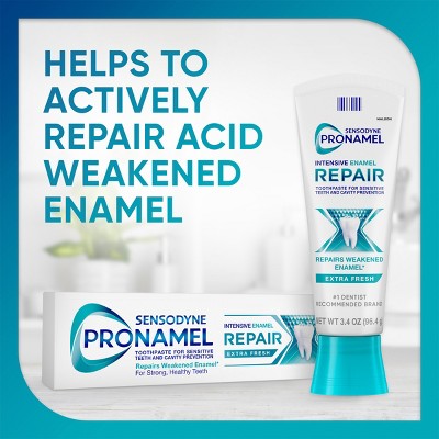Sensodyne Pronamel Intensive Enamel Repair Toothpaste Extra Fresh 3.4 oz/2pk - Imperfect Box