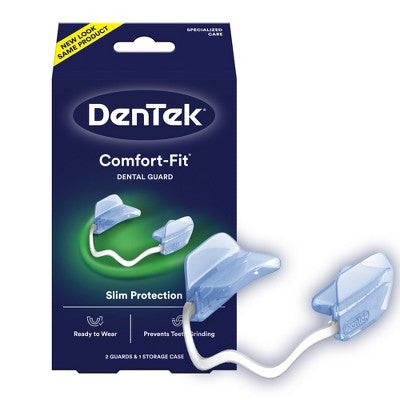 Protector dental DenTek Comfort-Fit para bruxismo nocturno (2 unidades, con estuche) - Caja imperfecta