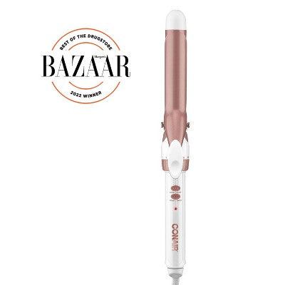 Rizador de pelo Conair Double Ceramic Rose Gold de 1 pulgada - Caja Imperfect