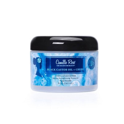 Acondicionador profundo Camille Rose con aceite de ricino negro y chebe, 237 ml (8 onzas líquidas) - Envase imperfecto