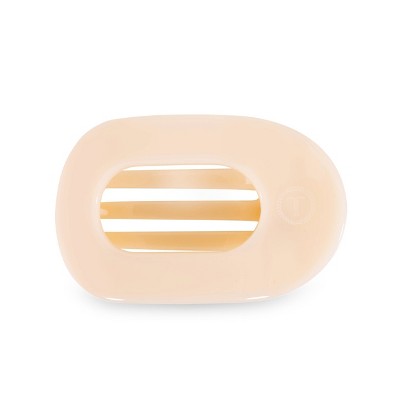 TELETIES Horquilla para el pelo redonda plana mediana color beige almendra - Nuevo
