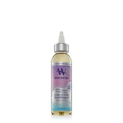 Aceite floreciente para el cuero cabelludo y las puntas Watch &amp; Sea My Length, 113 ml (4 onzas líquidas) - Nuevo