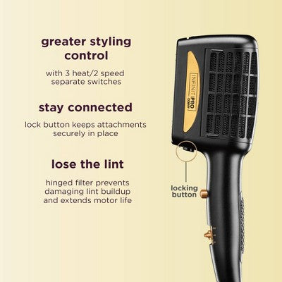 Secador de pelo 3 en 1 Conair dorado de 1875 vatios - Imperfect Box