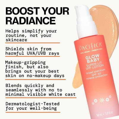 Pacifica Glow Baby Super Glow Face Lotion SPF 30 1.7 fl oz - Imperfect Box