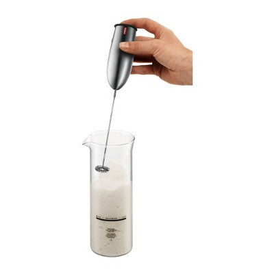 Espumador de leche Bodum Schiuma de acero inoxidable: Espumador de café portátil, a pilas, plateado - Caja imperfecta