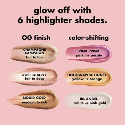 e.l.f. Halo Glow Highlight Beauty Wand Pink Prism 0.33 fl oz - Imperfect Box