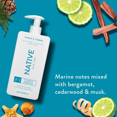 Hidratante 2 en 1 Native Ocean Timber para hombres y mujeres, 16.5 onzas líquidas - Nuevo