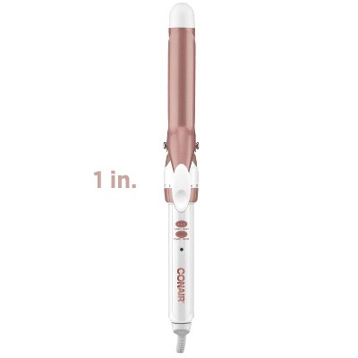 Rizador de pelo Conair Double Ceramic Rose Gold de 1 pulgada - Caja Imperfect