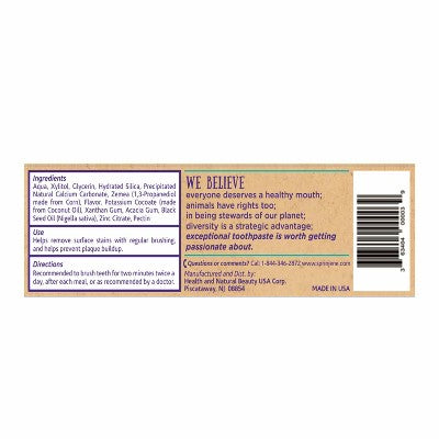 SprinJene Natural Kids Fluoride Free Toothpaste Vanilla 3.5oz - Imperfect Box