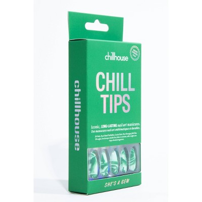 Chillhouse Chill Tips Press-On Fake Nails Shes a Gem 24ct - New