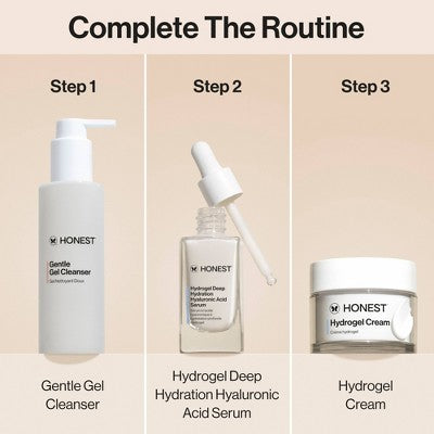 Honest Beauty Hydrogel Cream with Hyaluronic Acid 1.7 fl oz - New
