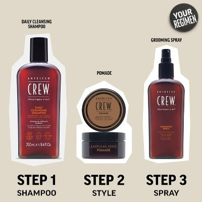 Gel para peinar el cabello American Crew para hombre, fijación firme y sin descamación, 237 ml (8.4 oz) - Envase imperfecto
