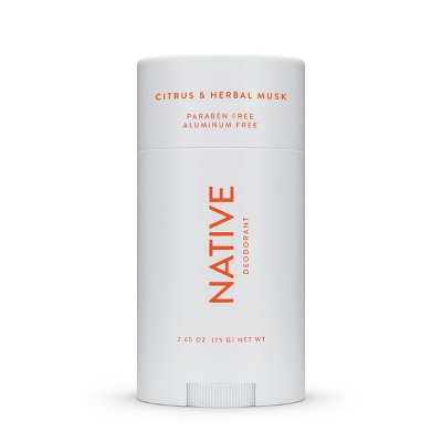 Native Solid Deodorant for Men & Women Citrus & Herbal Musk 2.65oz - New
