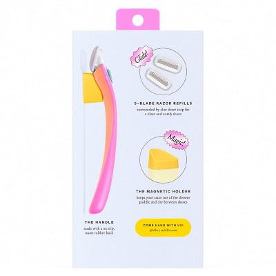 Kit de afeitadora Billie Malibu para mujer (1 mango, soporte magnético y 2 recambios de cuchillas) - Caja imperfecta