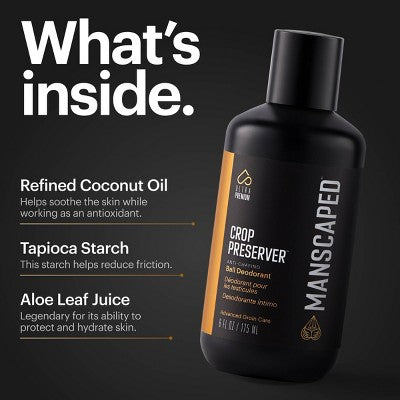 MANSCAPED Crop Preserver Men's Groin; Body Deodorant Moisturizer 6 fl oz - New