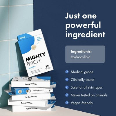 Hero Cosmetics Mighty Patch Invisible Acne Pimple Patches 39ct - New