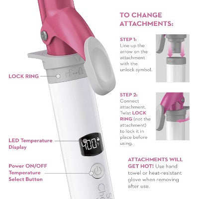 Accesorio para plancha de pelo Style Chemistry de Conair para usar con el kit de inicio Style Chemistry con mango de potencia de 1" - Caja imperfecta