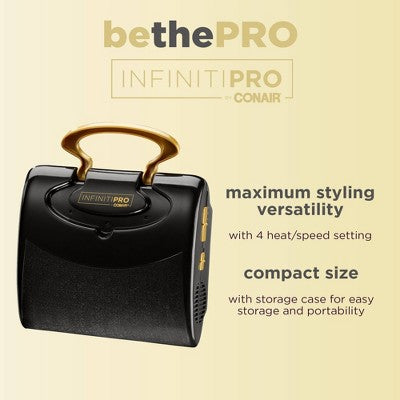Secador de pelo Conair InfintiPro Soft Bonnet dorado - Caja imperfecta