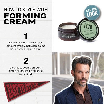 Crema en gel moldeadora de fijación y brillo medio para hombre de American Crew, 3 oz - Nuevo