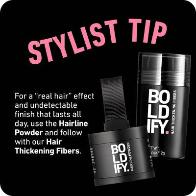 Polvo para retocar raíces BOLDIFY con brocha, cubre el cabello fino y las canas, rubio claro resistente al agua - Imperfect Box