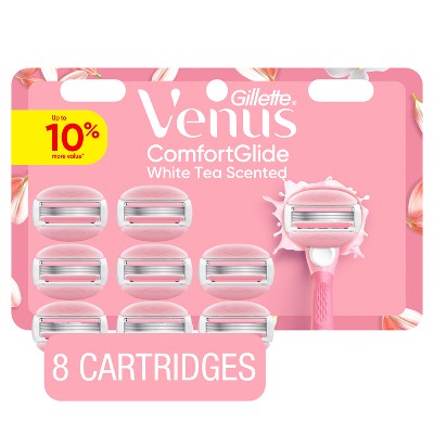 Recambios de cuchillas de afeitar Venus Comfort Glide White Tea para mujer (8 unidades) - Caja imperfecta