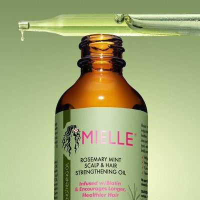 Aceite Mielle Organics de romero y menta para el cuero cabelludo y el cabello, fortalecedor, 2 onzas líquidas - Nuevo