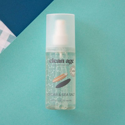 Desodorante y spray corporal Clean Age Cedar &amp; Sea Salt AHA para adolescentes, 113 ml (4 onzas líquidas) - Nuevo