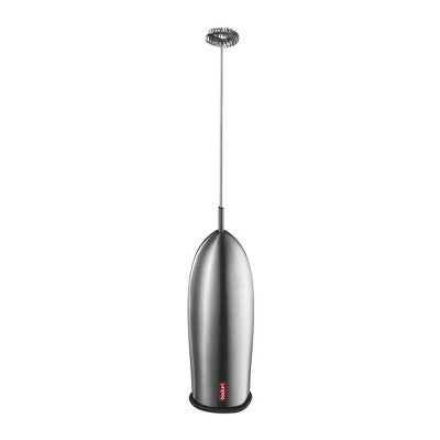 Espumador de leche Bodum Schiuma de acero inoxidable: Espumador de café portátil, a pilas, plateado - Caja imperfecta