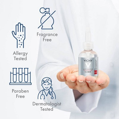 Vichy LiftActiv 1.5% Hyaluronic Acid Wrinkle Corrector, Hyaluronic Acid Face Serum with Vitamin C  1.01 fl oz - Imperfect Box