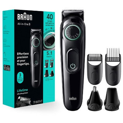 Recortadora Braun All-in-One Style Kit Serie 3 AIO3450 recargable 5 en 1 - Nueva